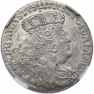 Saxony, Friedrich August II, 18 groschen 1755 - NGC MS64