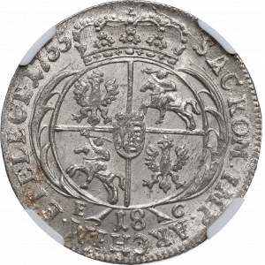 Saxony, Friedrich August II, 18 groschen 1755 - NGC MS64