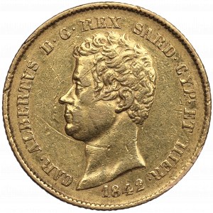 Italy, Sardinia, 20 lira 1842