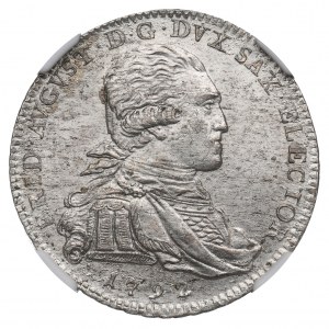 Německo, Sasko, Fridrich August II, 1/3 tolaru 1792 - NGC MS64