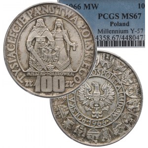 Peoples Republic of Poland, 100 zloty 1966 - PCGS MS67