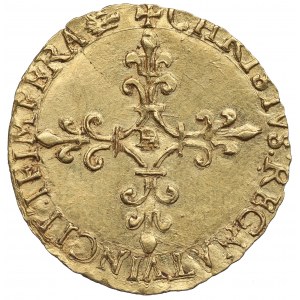 France, Charles IX, Ecu d'or 1564, La Rochelle