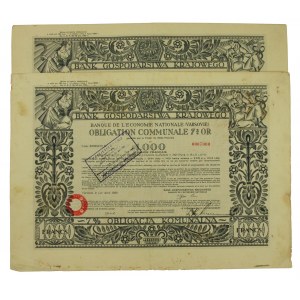 Obligacja 7% na 1000 franków francuskich, 1930r