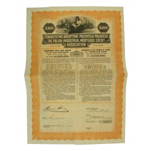 List zastawny 8% na milion funtów Tow. Kredytowe Przemysłu Polskiego, 1926 r.
