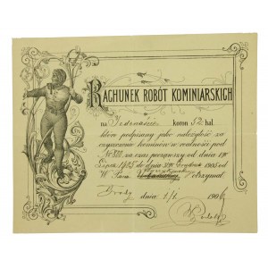 Rachunek kominiarski, Brody, 1906r.