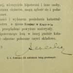 Obwieszczenie o księgach gruntowych, Kraków, 1910r.