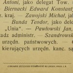 Odezwa z listą Komitetu Urzędniczego na wybory do rady miasta, Lwów, 1911r.