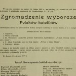 Odezwa, ulotka Zgromadzenia Wyborczego Polaków Katolików na wybory do rady miasta, Lwów, 1907r.