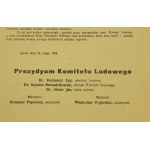 Ulotka - Komitet Ludowy do Wyborców miasta, Lwów, 1911r.