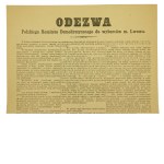 Ulotka - Polskiego Komitetu Demokratycznego do Wyborców miasta, Lwów 1911r.