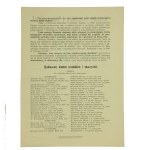 Odezwa z listą Komitetu Urzędniczego i Nauczycielskiego na wybory do rady miasta, Lwów, 1911r.