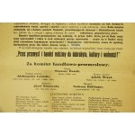 Program wyborczy Komitetu Handlowo - Przemysłowego dla wyborów do rady miasta, Lwów, 1911r.