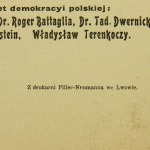 Lista Zjednoczonych Komitetów narodowych na wybory do rady miasta Lwów.