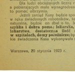 Ulotka wyborcza Polskiej Partii Socjalistycznej, 1923r.