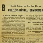 Kartka wyborcza Chrześcijańskiej Demokracji 1923r, Warszawa.