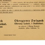 Odezwa Polskiego Związku Lokatorów i Sublokatorów, Poznań, II RP.