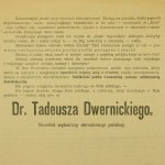 List Dra Tadeusza Dwernickiego do wyborców, Lwów.