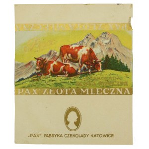 Opakowanie po czekoladzie mlecznej firmy PAX Sp. z o.o. Katowice, II TP.