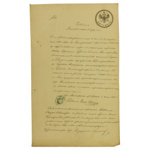 Dokument gminy żydowskiej Międzyrzec Podlaski z 1881r.