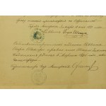Dokument z podpisem rabina Szapiro-Międzyrzec Podlaski z 1881r