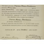 Dyplom - ukończenia studiów farmaceutycznych, Lwów, 1921r.