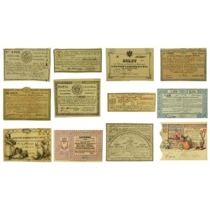 Collection of Polish lottery tickets from 1783-1939