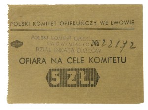 Cegiełka na Polski Komitet Opiekuńczy, Lwów