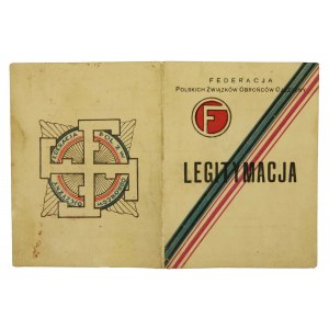 Legitymacja odznaki Federacji Polskich Związków Obrońców Ojczyzny, 1933r
