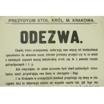 Proclamation of the city of Krakow in 1915, preparation of a flag in the national colors