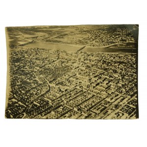 Bird's eye view photograph of pre-war Warsaw