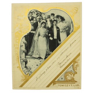 Telegram ślubny Towarzystwo Czytelni Ludowych, II RP