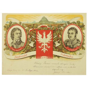 Patriotic telegram Unity the strength of the nation, 1922