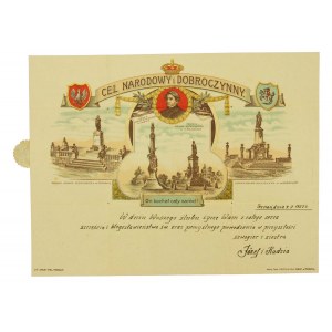 Telegram patriotyczny Na Cel Narodowy i Dobroczynny - Adam Mickiewicz, 1925 r