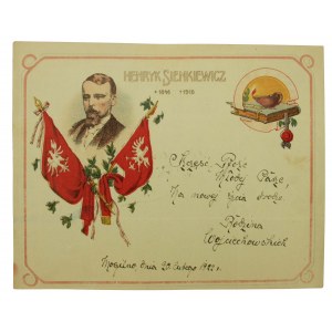 Telegram patriotyczny - Henryk Sienkiewicz, 1922 r
