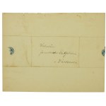 Telegram patriotyczny Cel Dobroczynny i Narodowy z trójpolowym herbem, 1902r