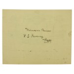 Patriotisches Telegramm Für einen nationalen und wohltätigen Zweck - Adam Mickiewicz, 1919