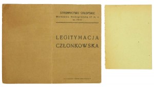 Legitymacja Stronnictwo Chłopskie, Warszawa, 1924r