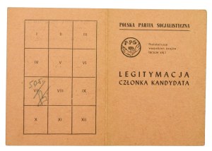 Legitymacja Polska Partia Socjalistyczna, 1947r