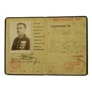 Legitimation of a policeman from the Silesian province, 1938, Katowice