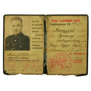 Legitimation of a police officer, Silesia, Katowice, 1935r.