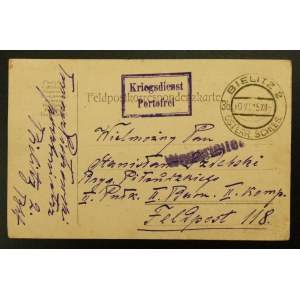 Karta poczty polowej 1915r, Legiony Polskie