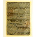 A composite of documents of a forced laborer from World War II.