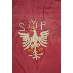 Flag with Polish eagle ca 1918. - SMP and crowned eagle.