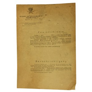 Conspiratorial print War Special Court 1943r