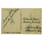 Pocztówka z 1936r z modelem kopca Piłsudskiego