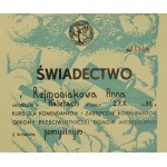 Zertifikat über den Abschluss des Kurses für Opladener 1938, Lubliniec