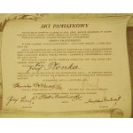 Dyplom dla obywatela Krakowa, za wsparcie Legionów Polskich w 1914r.