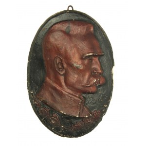 J. Piłsudski-Gedenkplakette aus Keramik