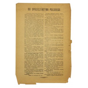 Flugblatt der Polnischen Gesellschaft für Militärwissen, Minsk Lit. 1917