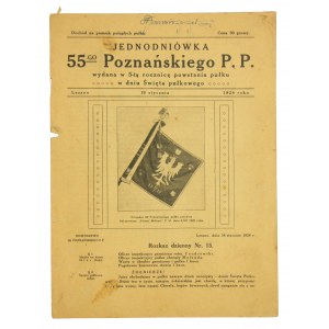 Eintägiges Bulletin des 55. Poznań-Infanterieregiments 1924r